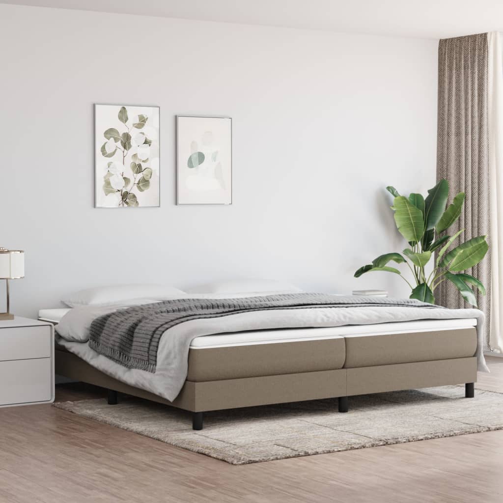 Vidaxl Bed Frame Without Mattress, Taupe, 200X200 Cm, Upholstered