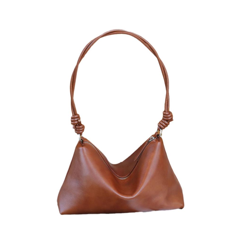 Skórzana codzienna torba damska na jedno ramię, listonoszka, modna, pojemna i prosta torebka damska, wielokomorowa torba typu shell