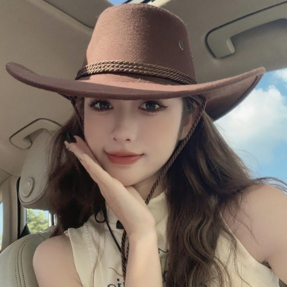 Wide Brim Summer Sun Hat Beach Cap Sunscreen Cap Casual Western Cowboy Hat  Summer