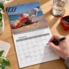 Annual Schedule Organizer Seagull 2027 Wall Calendar, Funny Seaside 12 Monthly Spiral Creative Office Decor Binding Hanging Planner with Thick