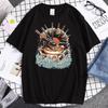Summer Unisex 100 Cotton Shortsleeved Breathable Samurai Cat Personalized Print Tshirt For Casual And Loose Fit Hiphop Style