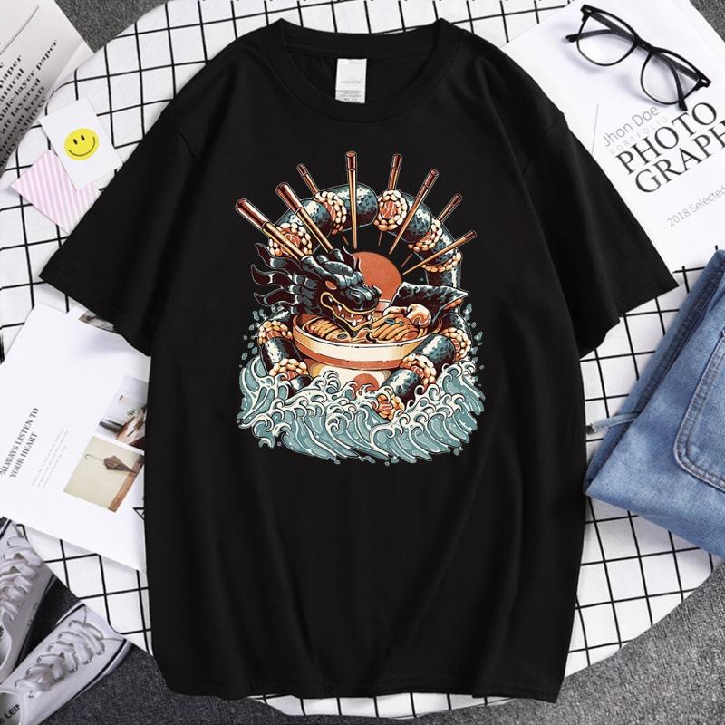 Summer Unisex 100 Cotton Shortsleeved Breathable Samurai Cat Personalized Print Tshirt For Casual And Loose Fit Hiphop Style