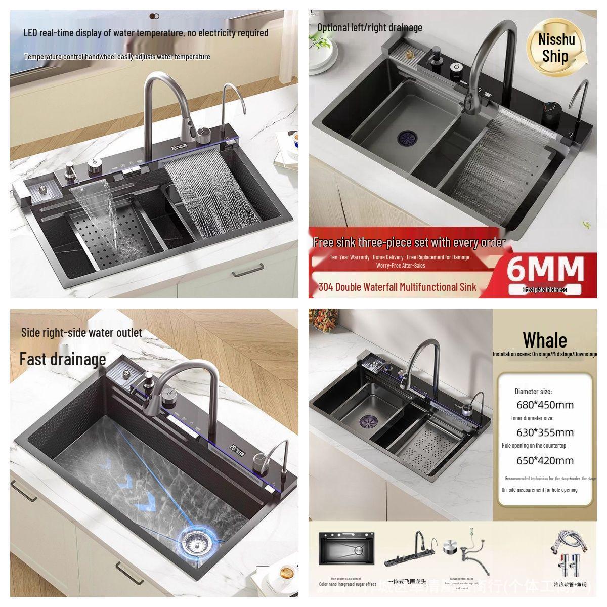 6MM Liela Vienas Baseina Virtuves Izlietne