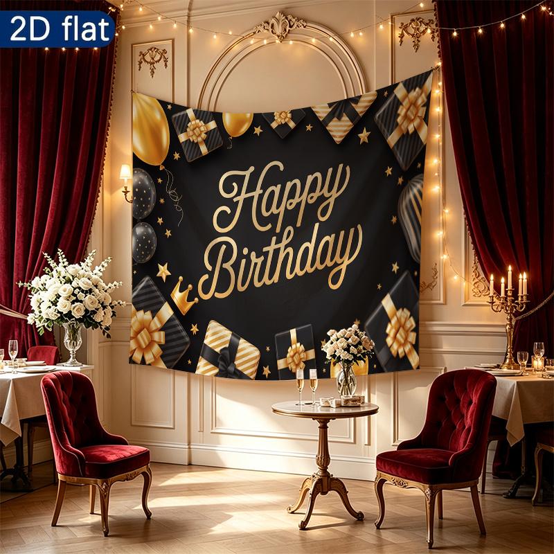 Gold Balloon Party Background 1pc - Studio Photo Prop
