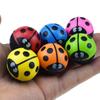 6pcs Bouncy Ball 30mm Rubber Football Ladybug Style Colorful Children Party Favors Festival Christmas Holiday Gathering Gift TMZ