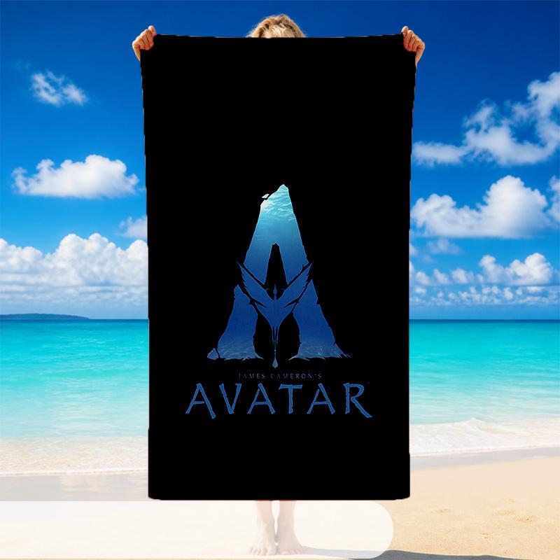 Quick Dry Beach Towel Avatar Pattern, Lightweight Absorbent Towel for Pool Beach Vacation Use