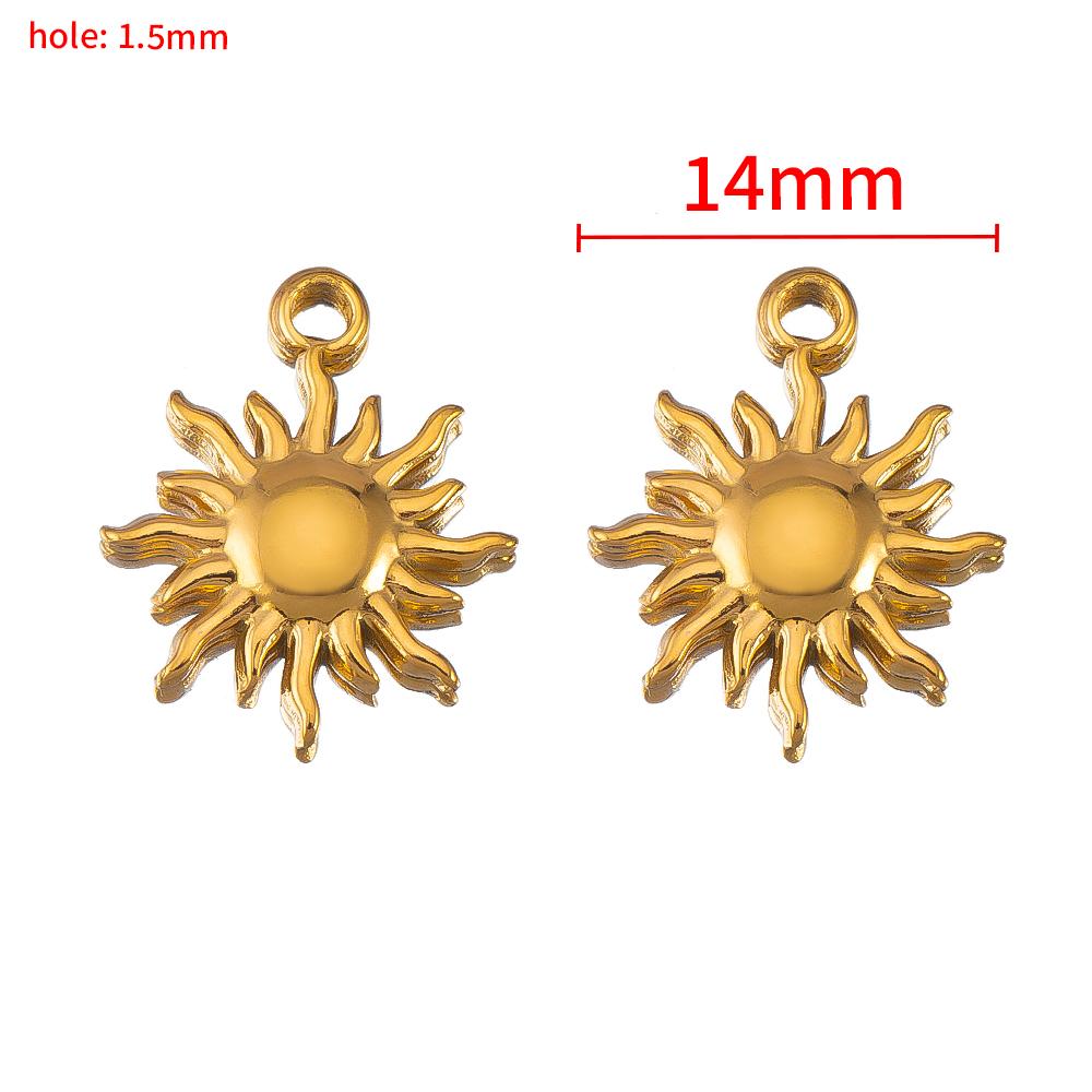 2pcs Stainless Steel Gold Plated Ocean Star Flower Shell Moon Charms for DIY Boho Earring Jewelry Material Making Pendant Supply