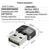 Jinghua 300M Mini WiFi6 Dual-Band USB Network Card with High-Gain Antenna.