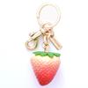 Resin Strawberry Keychain Bag Pendant, Women'S Bag Accessory, Exquisite Car Keychain Pendant