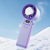 Handheld Mini Fan 3600mAh Foldable Portable Desk Outdoor 100 Speed USB Rechargeable Quiet Fan Phone Stand LED Display Screen