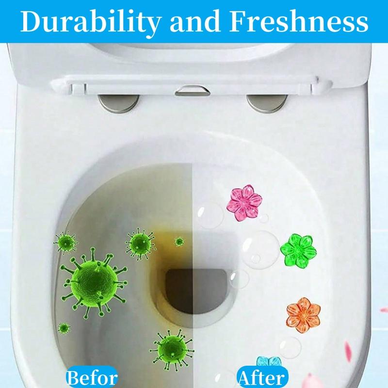 3Pcs Toilet Cleaner Gel Fresh Flower Aromatic Drain Toilet Cleaning Detergent Air Freshener Remove Odors Home Bathroom Tools