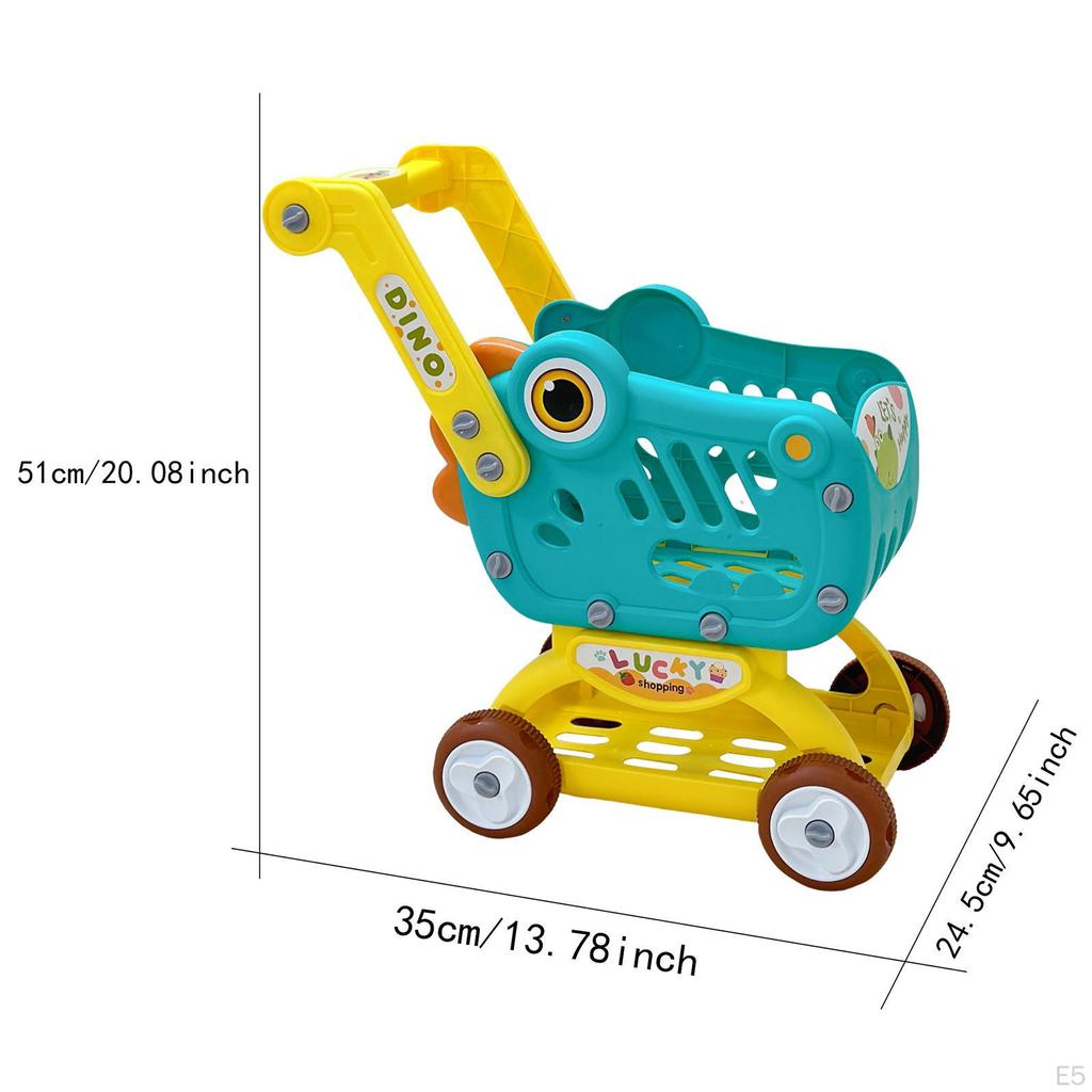 Children's Toy Shopping Cart, Interactive Role-playing Grocery Model for Children