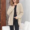 Oversized V Neck Lightweight Loose Front Button Knitted Cardigan Sweater Jacket for Women