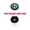 4Pcs 56/60MM Car Wheel Center Hub Caps Logo Sticker Cover For Alfa Romeo Giulia Stelvio Giulietta 156 159 147 Mito Tonale GT 166