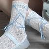 Womens Calf Socks, Sweet Girl Lace Ruffle Knee Socks Fashion Ladies Girl Princess Mesh Socks Japanese Stockings
