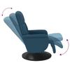 Recliner with Footrest Blue Velvet