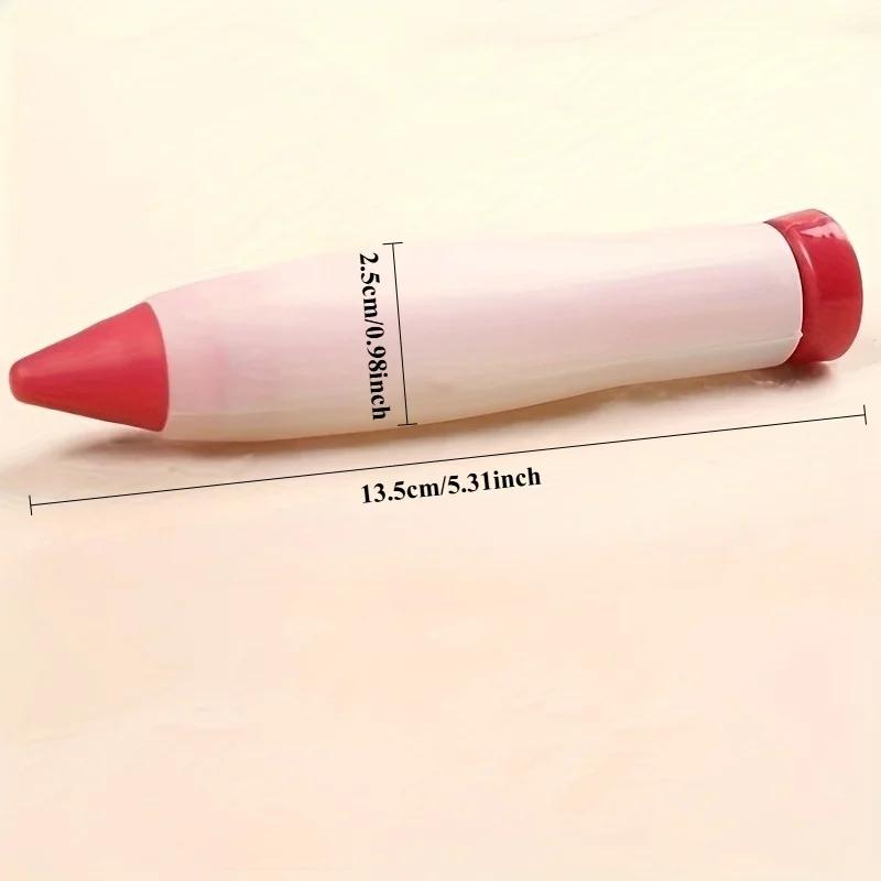1pc Cake Cream Decorating Writing Pen Kitchen DIYSilicone Plate Paint Pastry Cookie Dessert Flower Squeezer Nozzle Syringe