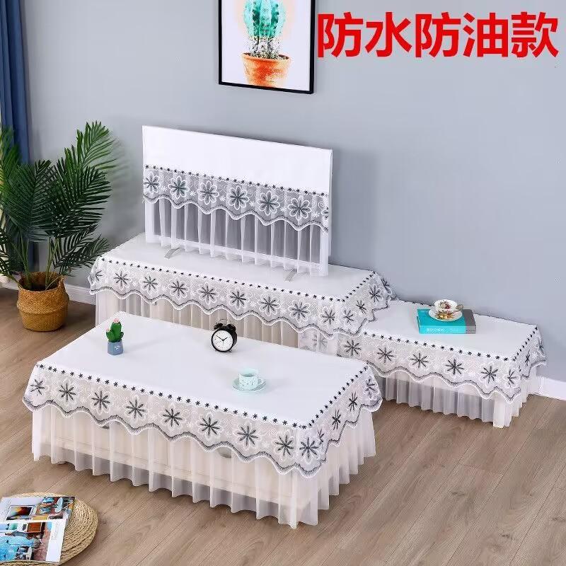 Dekoracja Ślubna Obrus Stołowy Pokrowiec na Telewizor LCD Koronka Wiszący Pokrowiec Przeciwkurzowy Prostokątny Zmywalny Pyłoszczelny Dekoracja Domu Obrus na Stół Party