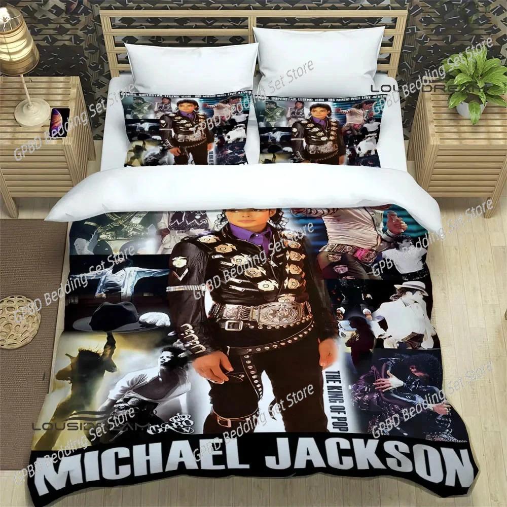 3D Print Michael Jackson Bedding Set Duvet Cover Comforter Bed Set Quilt Cover Pillowcase King Queen Twin Size