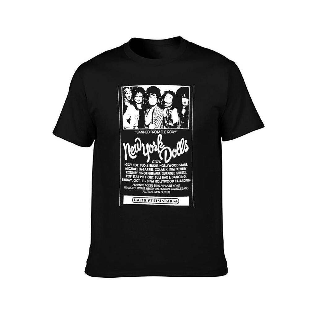 New York Dolls Show Poster T-Shirt Große Größe Einfaches T-Shirt