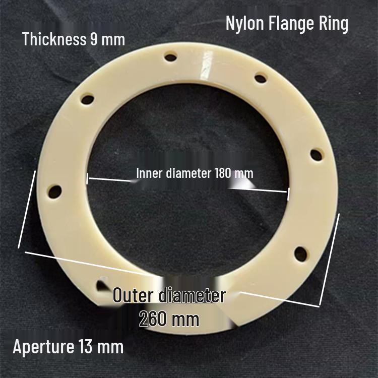 Круглая фланцевая нейлоновая прокладка с отверстиями - износостойкая, амортизирующая направляющая втулка для валов