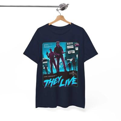 John Carpenter Oni żyją 1988 Koszulka filmowa Unisex Ciężka bawełniana koszulka