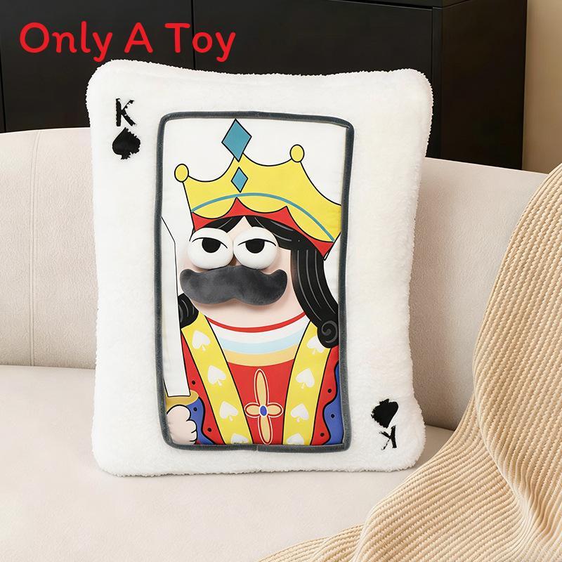 Plush Embroidered Playing Card Pillow Cushion Gift For Friends And Kids