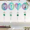 Color Gradient Wind Spinner Spiral Ball Rotating Hanging Art 3D Wind Chime  Window