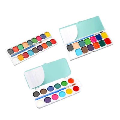 Watercolor Paint Set 12/14/18 Color Washable Color and Valentines Cards Set For Kids Students Classroom Exchange Party