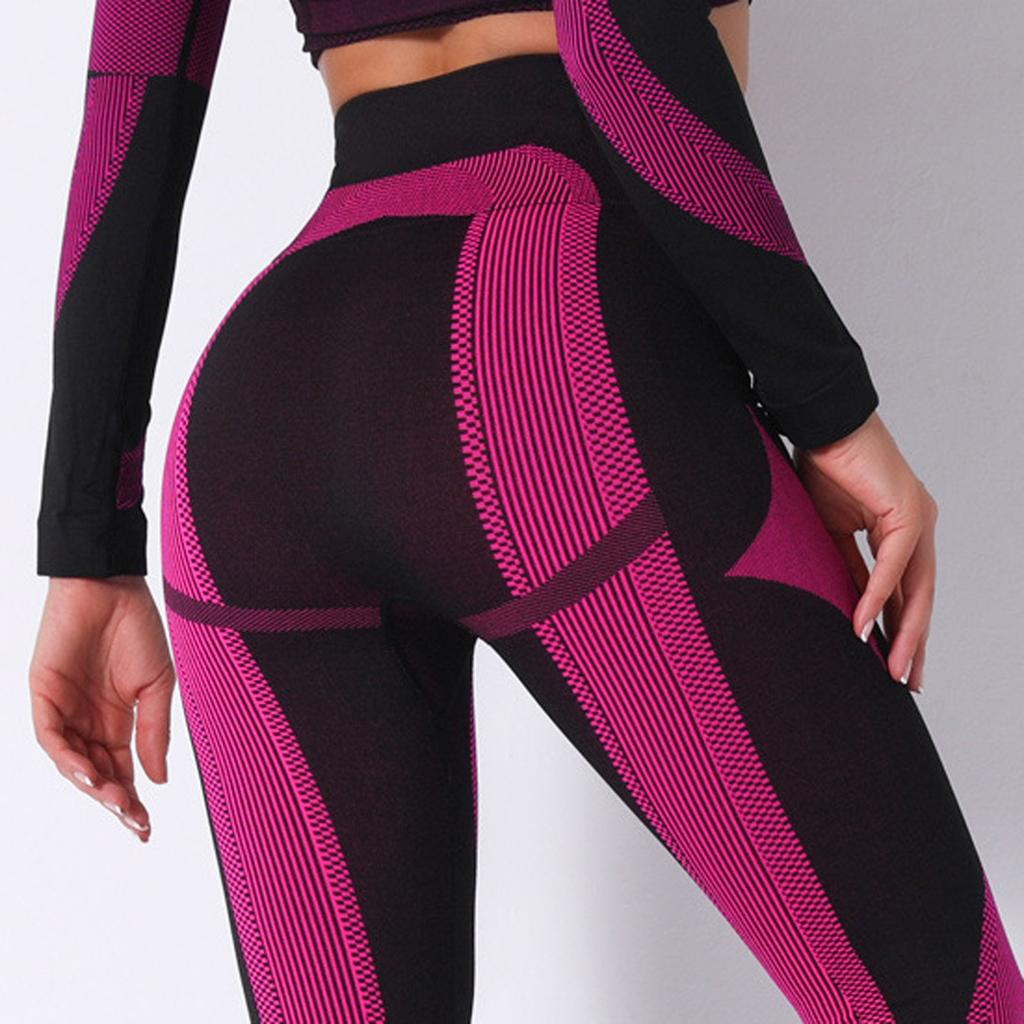 Women's Seamless Knitting High Waist Tight Fitting Hip Lift Motion Yoga Pants