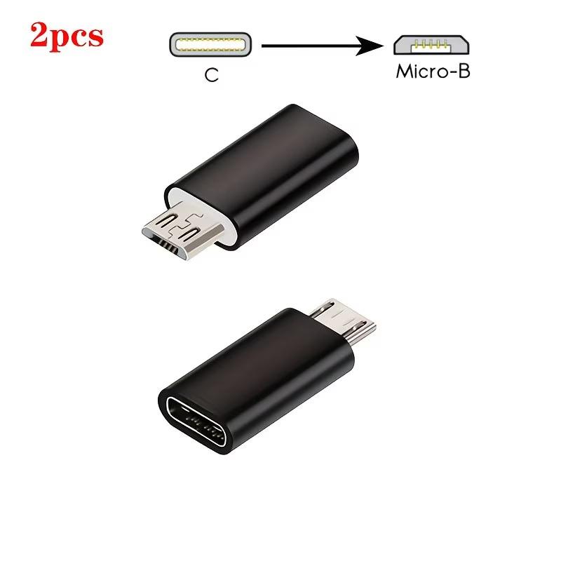 USB C Female to Micro USB Male Adapter (1/2/3/4/5/6-Pack) Micro USB Adaptor Micro USB to USB C Adapter Fast Charger Power Cabl 3