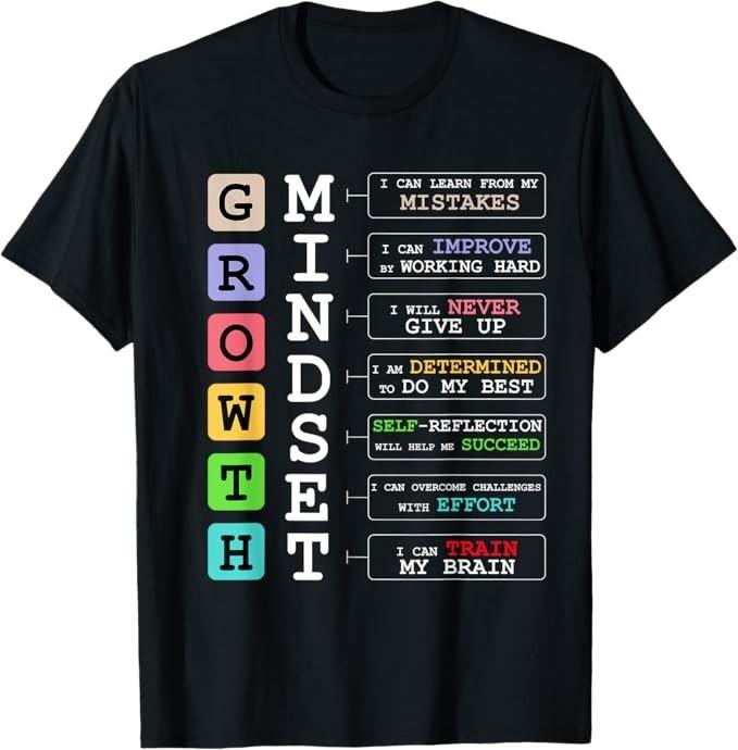 Tričko s růstovým myšlením Pozitivní školní třída Učitel Dárek Tričko
