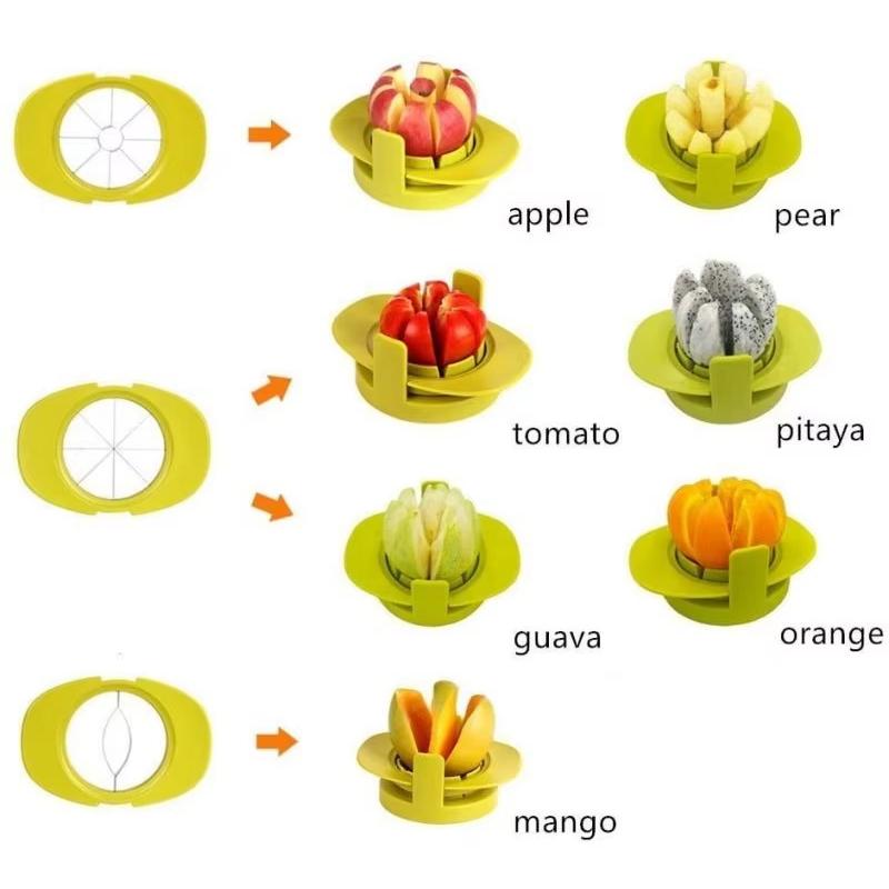 3-In-1 Multifunctional Fruit And Vegetable Slicer, Household Stainless Steel Fruit And Vegetable Separation Cutter, Kitchen Tool