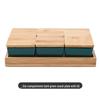 Qianxing Keramik Snackplatten-Set mit Bambustablett