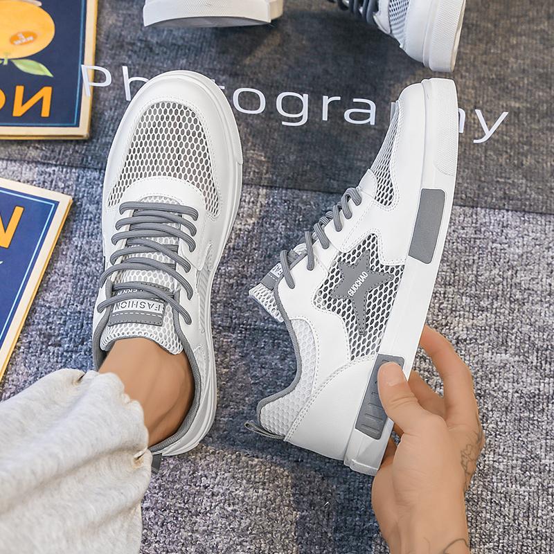 Men’s Sports Shoes Summer Breathable Casual Skateboard Shoes Plus Size Running Sneakers Shoes for Students