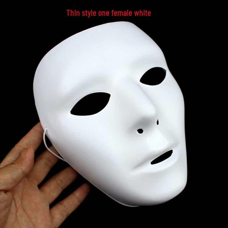

JabbaWockeeZ Чисто Белая Маска на Все Лицо для Танцев для TikTok и Хип-хопа