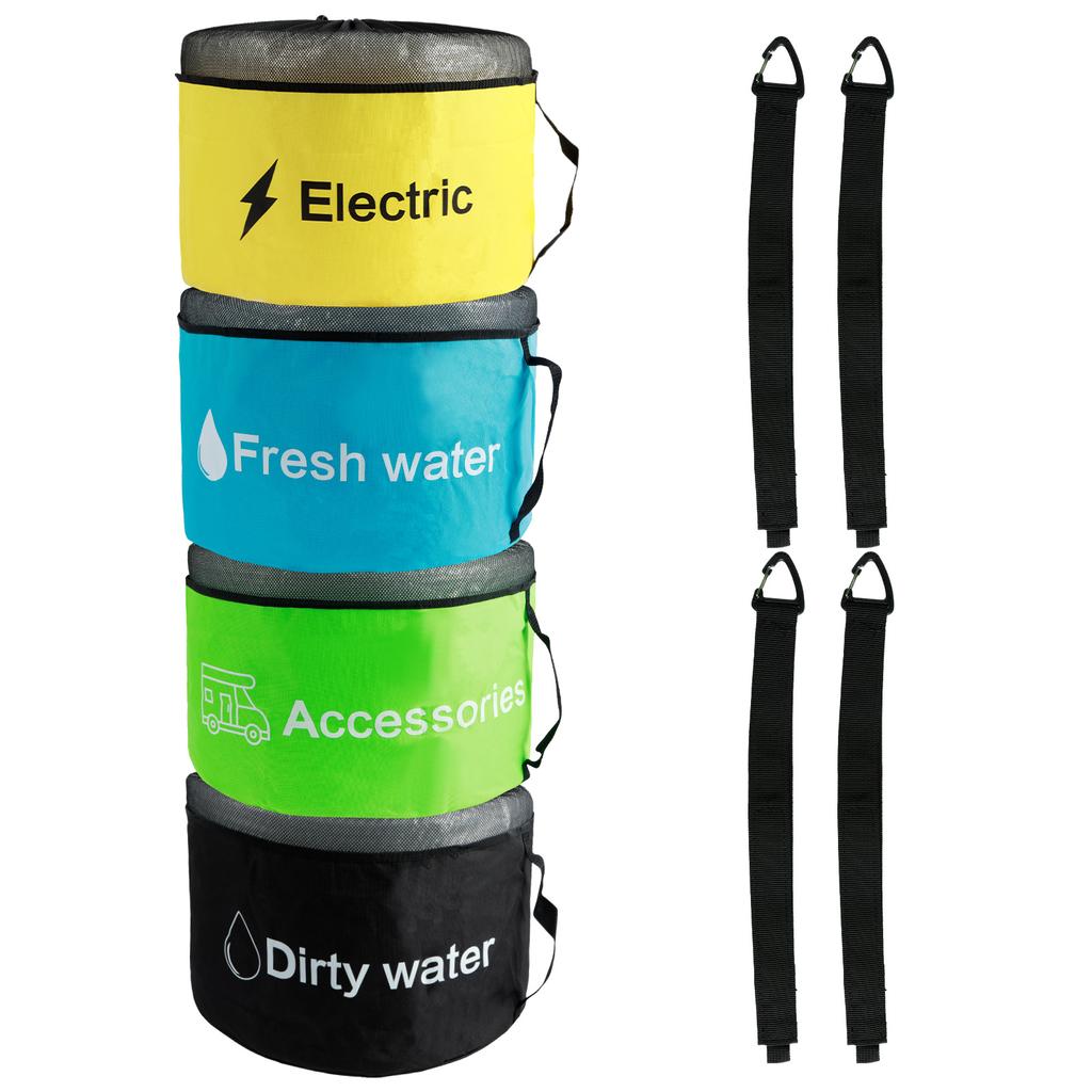 3/4 Stück Wohnmobile Wohnwagen Schlauch Aufbewahrungstasche Wasserdichtes Wohnmobil Zubehör Abwasser Schläuche Kabel Reise Fracht Organizer