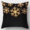 Black Gold Pattern Pillowcase Square Sofa Pillowcase Creative Pattern Cushion Cover