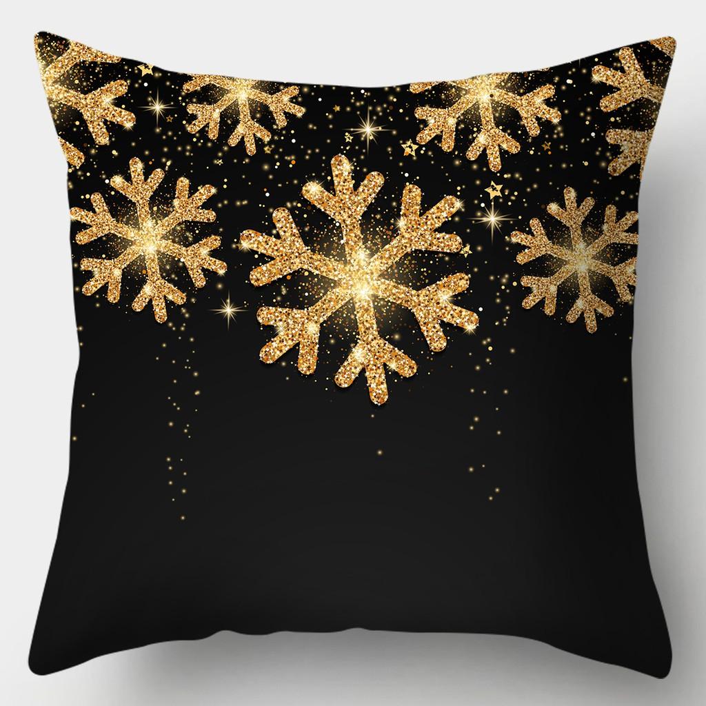 Black Gold Pattern Pillowcase Square Sofa Pillowcase Creative Pattern Cushion Cover