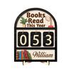 Book Read This Year Counter Sign Reading Tracker Plaque Bookshelf Decoration Handmade Wood Reading Challenge Tracker Book Lovers Gift