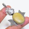 Natural Lemon Chrysoprase, Topaz 925 Sterling Silver Jewelry Pendant 2.36" ZS-95