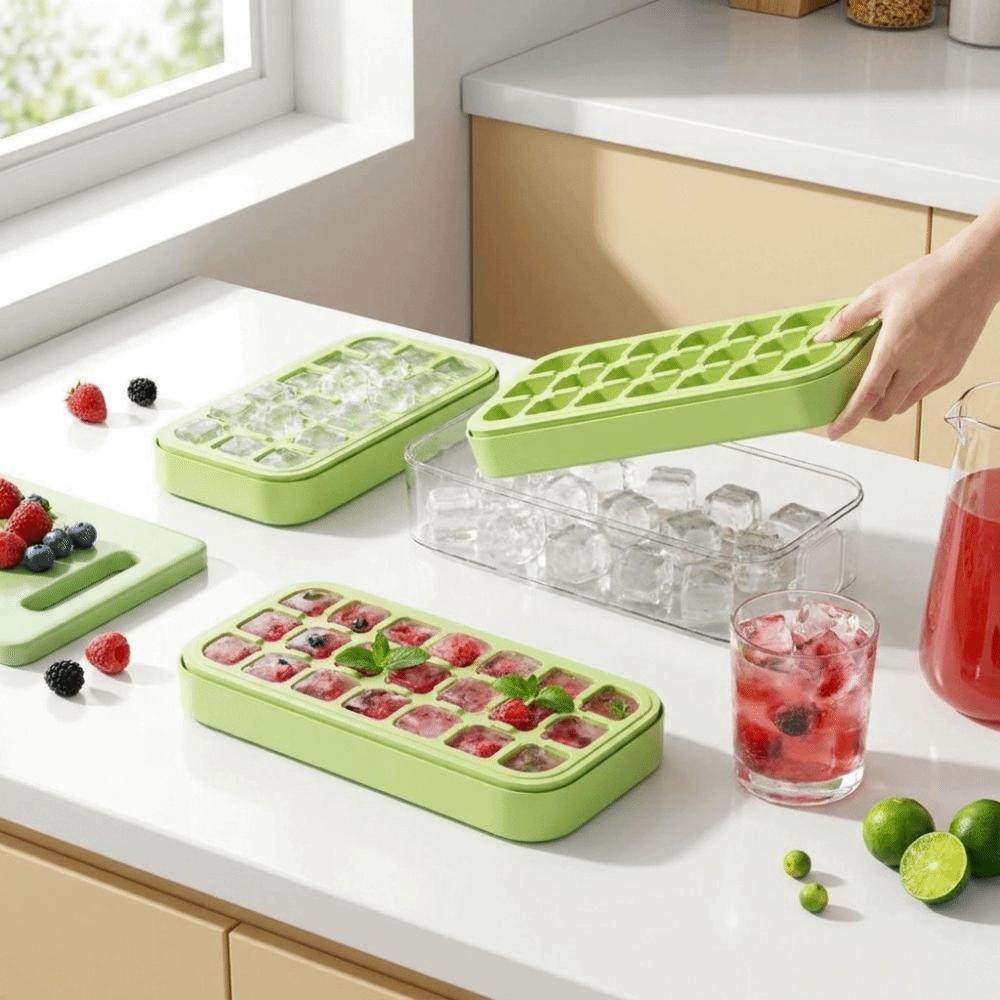 Space Saving Ice Cube Tray Silicone Pressure Ice Mold Homemade Ice Cube Maker Household Use