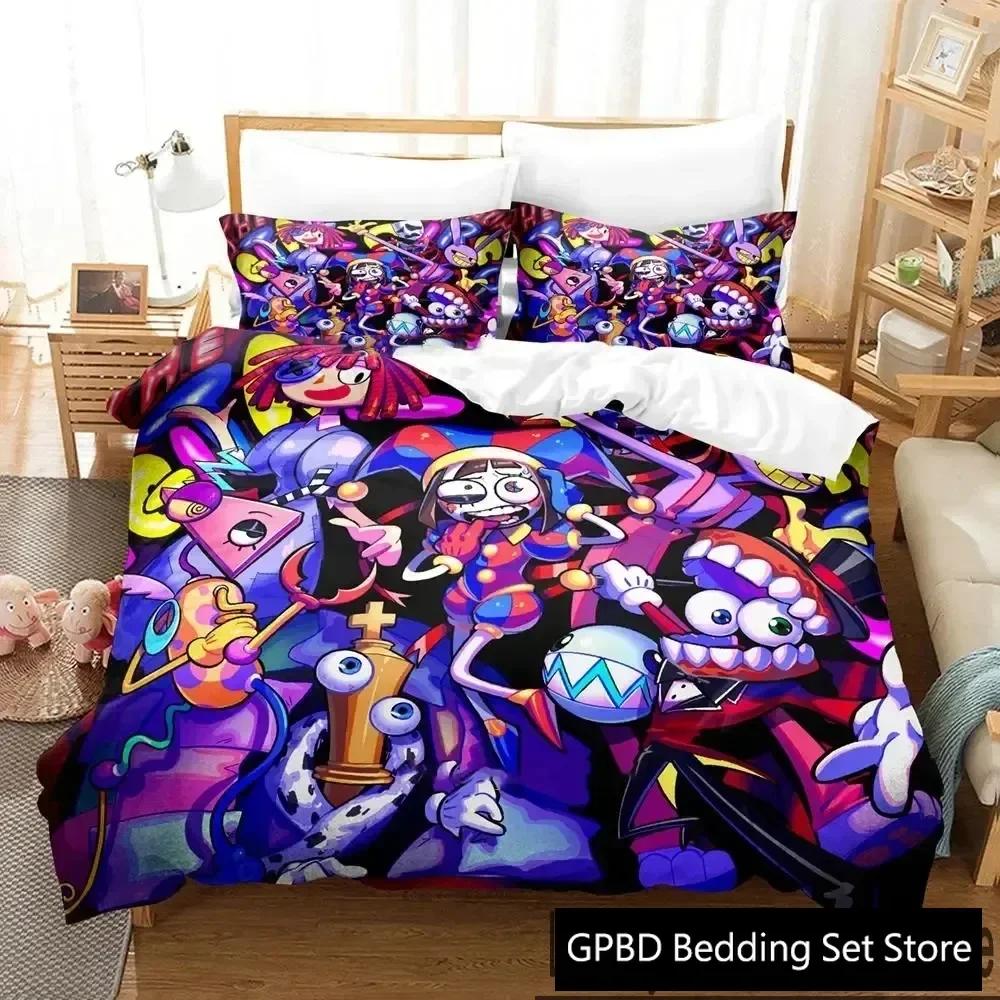 Luxury New 3D Print Cartoon Amazing Digital Circus Bedding Set Double Twin King Duvet Cover Pillowcase Boys Girls Adults Bedroom