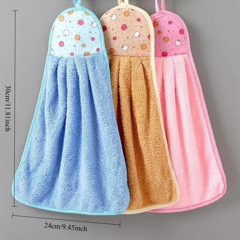 4pcs Multi-purpose Soft Towels, Absorbent Cloths, Dishcloths, Hanging Cloths, Kitchen and Bathroom Accessories