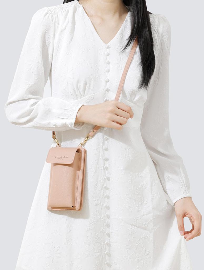 Passport neck smartphone overseas card travel snap button pastel colors case, strap, case, stylish, cute, lightweight, thin, small, women's, travel,