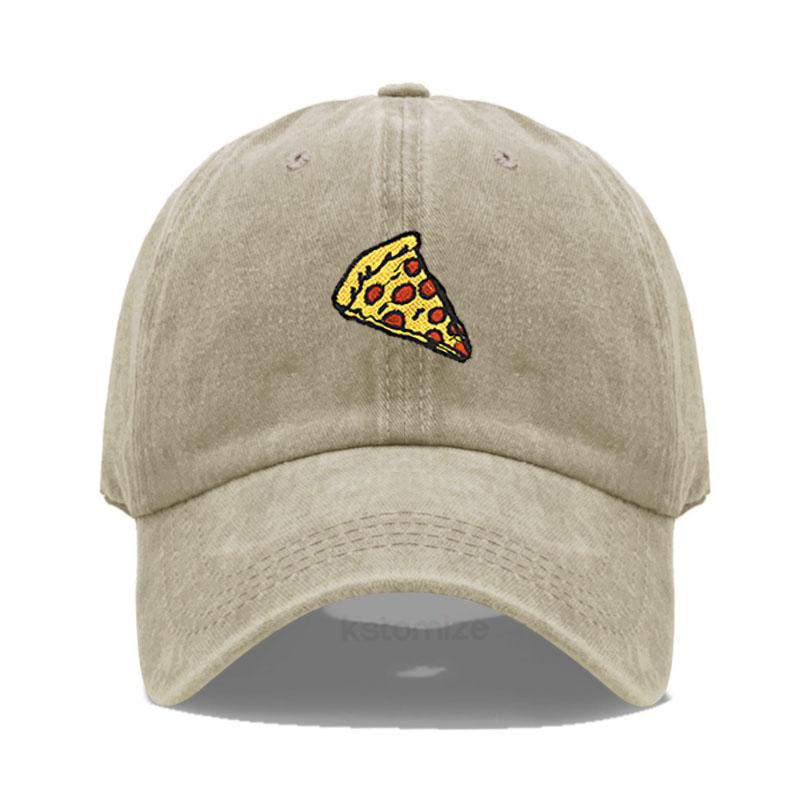 Pizza Embroidered Baseball Cap for Women Men Fashion Adjustable Soft Cotton Dad Hat Unisex Classic Golf Caps