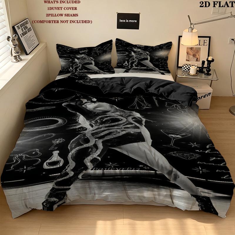 Taylor Swift Bedding Quilt Set Quilt Cover Pillowcase Home Decoration Birthday Gift (1 * duvet cover + 2 * pillowcase, without core)
