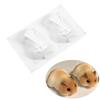 2 Grids Silicone Mold Hamster Shape DIY Baking Mould Tool for Jelly Pudding Chocolate Cake