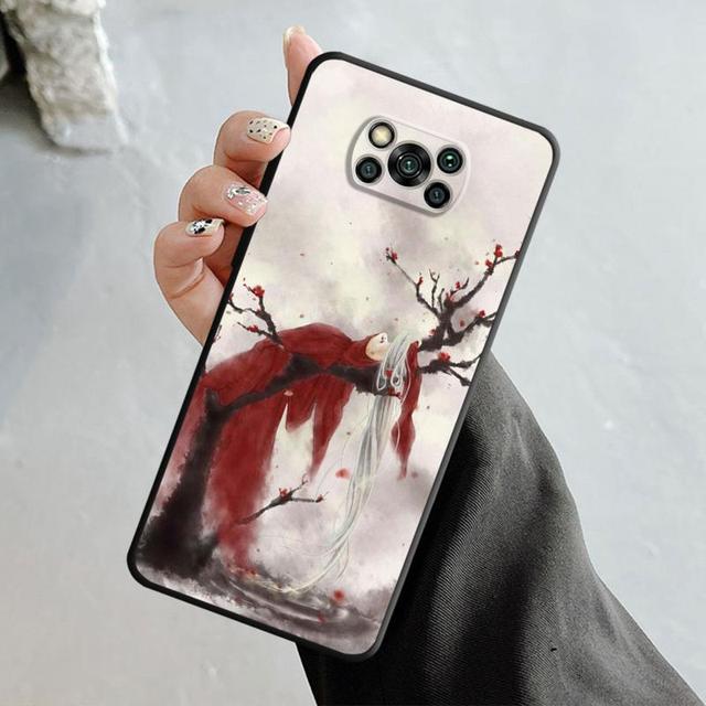 

Японский самурайский пейзаж, картина тушью для Xiaomi Poco X3 Nfc X4pro X5 M3 для Mi 12 13 11 10 10t 8 Note10 Lite 11ultra 11t, чехол For Mi Note 10