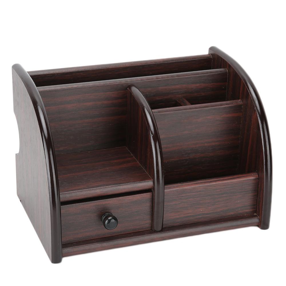 Brown Multi-function Desktop Pen Storage Rack  Home Desktop Sundry Storage